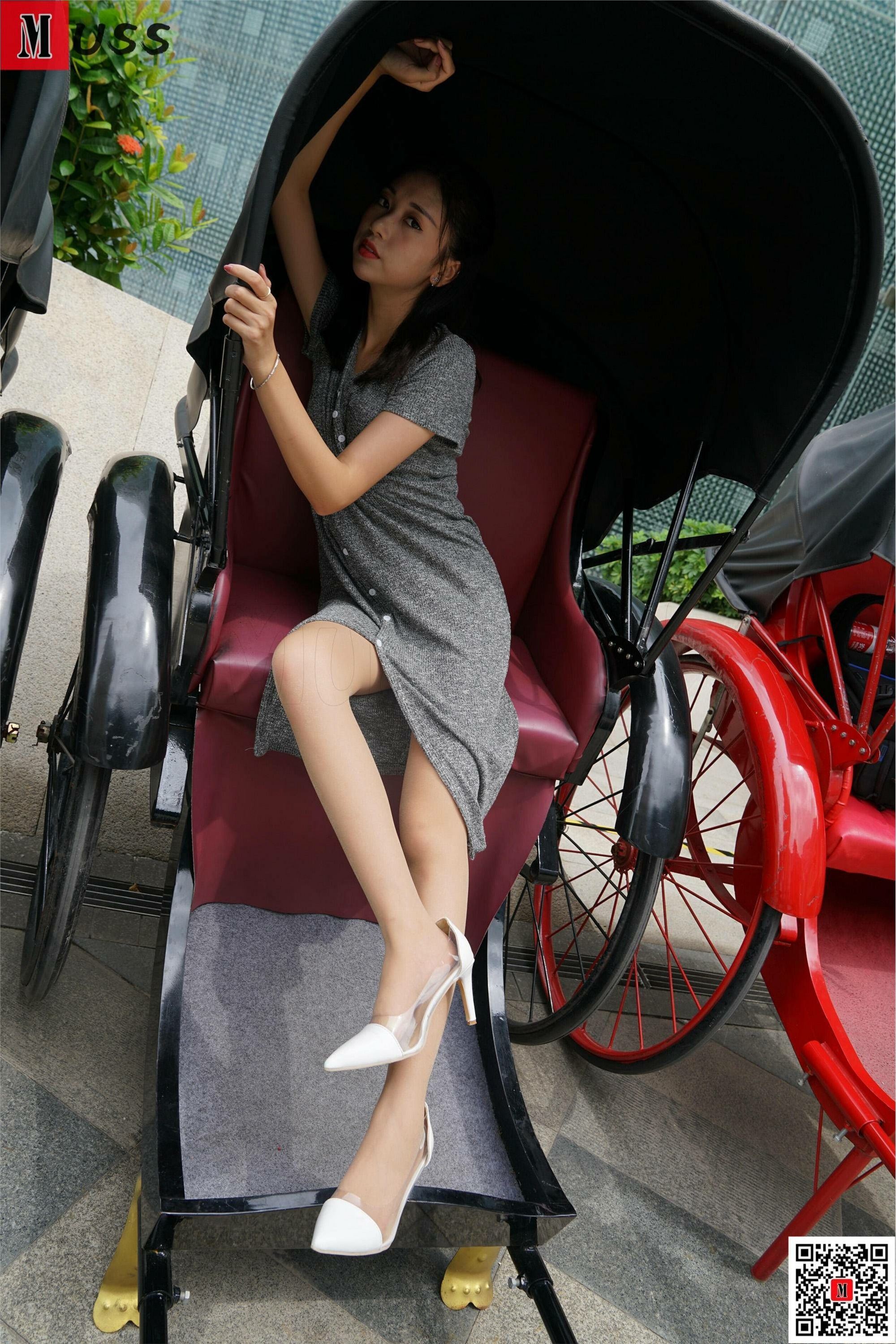 MussGirl慕丝女郎  NO.181 灰色连衣裙肉丝